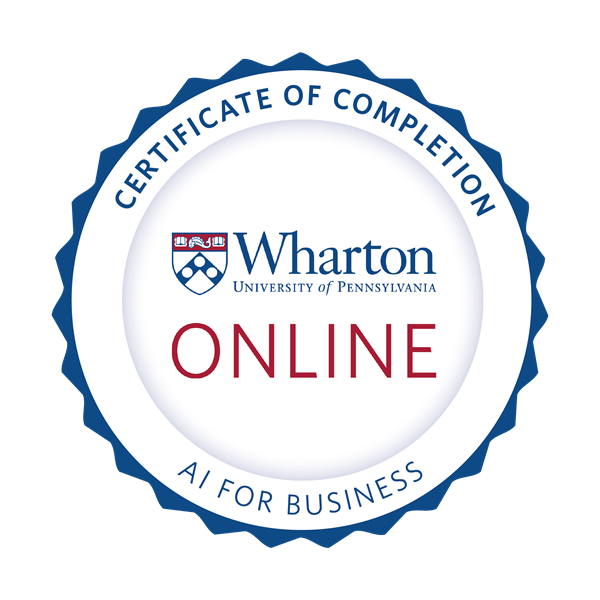 Wharton Online AI for Business badge